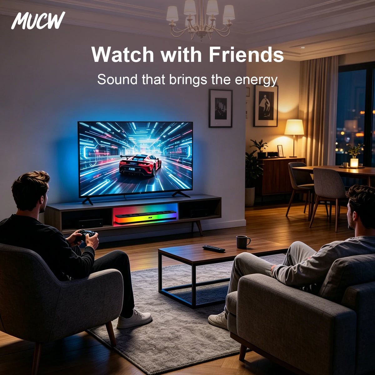 RGB Gaming Soundbar - Bluetooth & USB PC Speaker for Monitor